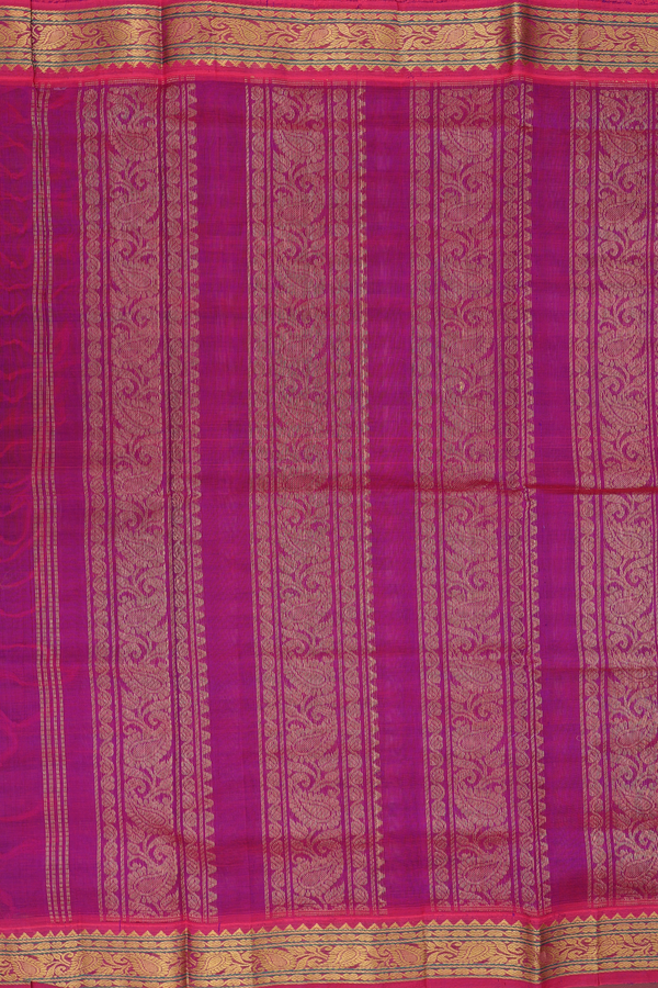 Silk Cotton Saree In Black And White With Checks Design