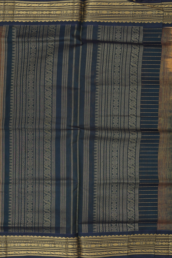 Traditional Silk Cotton Saree In Yellow With Checks Design