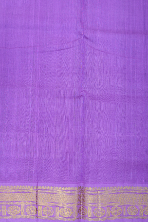 Silk Cotton Saree In Royal Blue With Floral Buttas