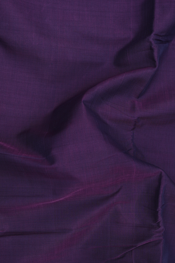 Nine Yards Cotton Saree In Deep Purple With Contrast Border