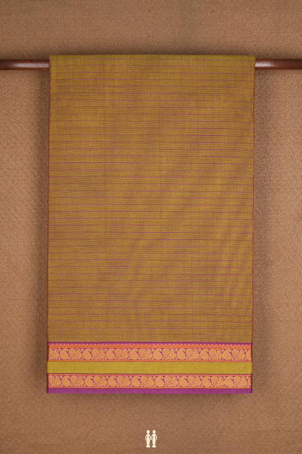 Checked Design Dual Tone Nine Yards Cotton Saree