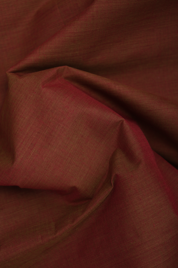 Nine Yards Cotton Saree In Dual Tone With Zari Border