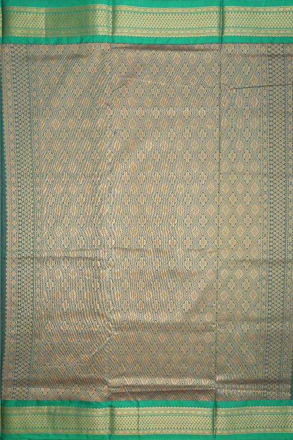 Nine Yards Apoorva Cotton In Orange With Floral Buttas