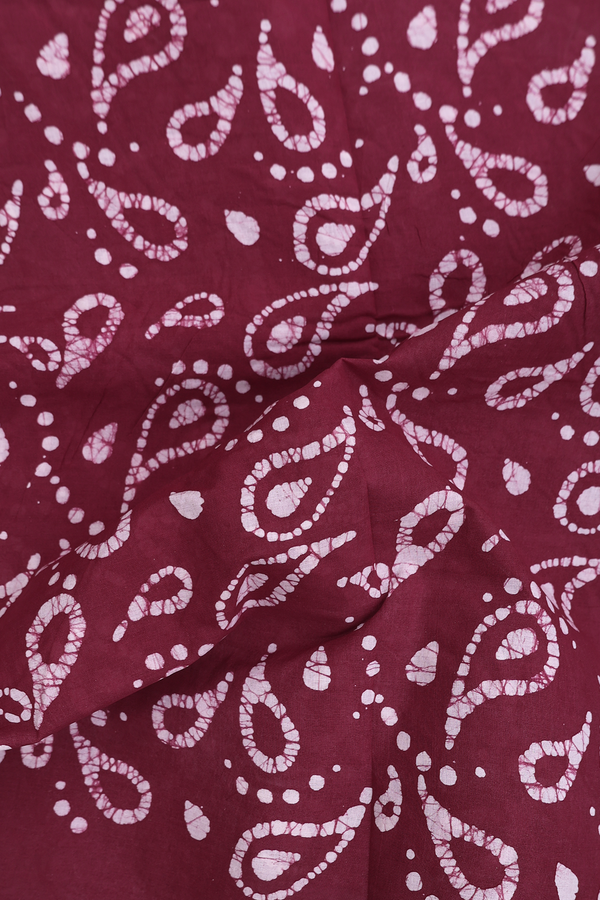 Nine Yards Sungudi Cotton Saree Mulberry With Printed Design