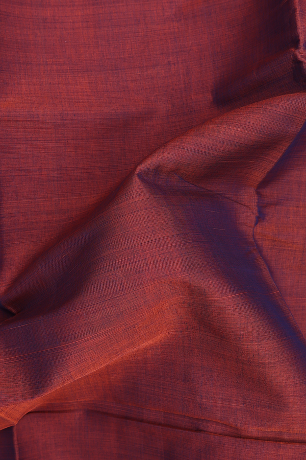 Nine Yards Cotton Saree In Red With Contrast Border