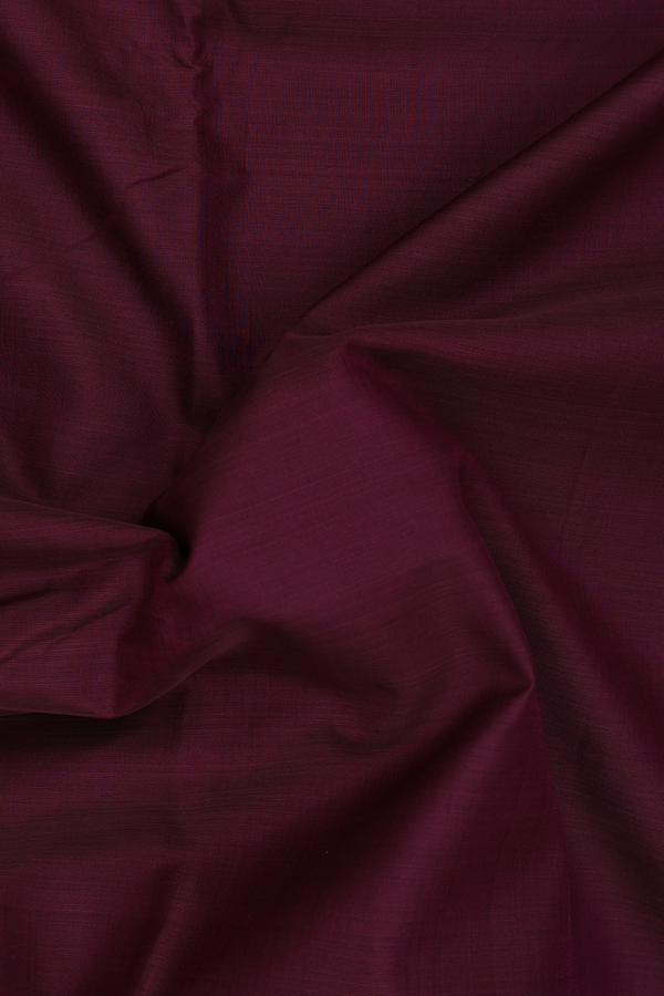 Nine Yards Silk Cotton Saree Brown With Rudraksh Border