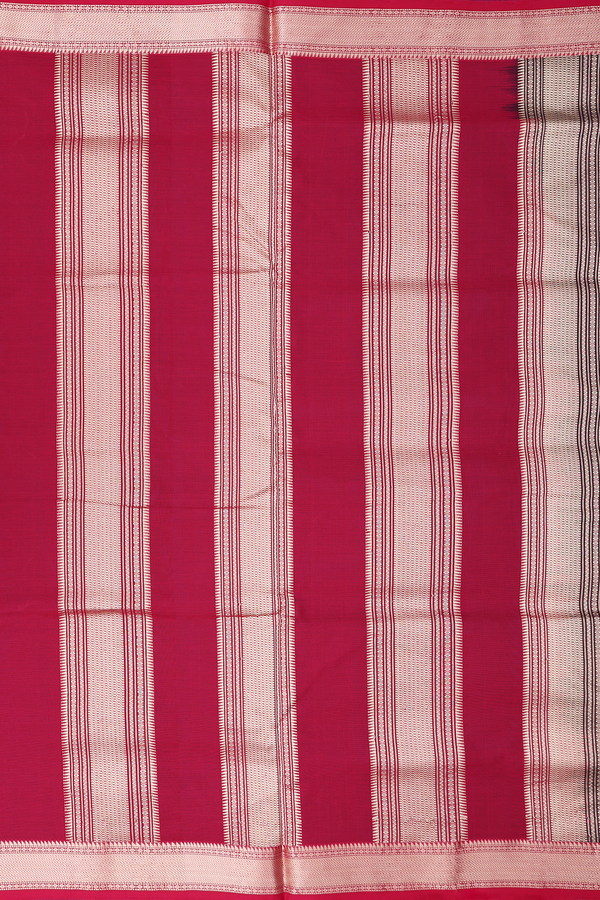 Nine Yards Silk Cotton Saree In Prussian Blue With Zari Border