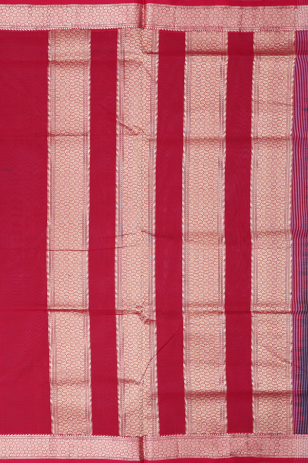 Nine Yards Silk Cotton Saree In Grey With Contrast Border