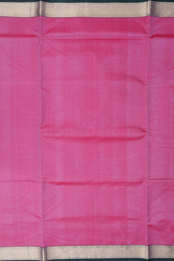 Nine Yards Silk Cotton Saree In Mulberry With Zari Border
