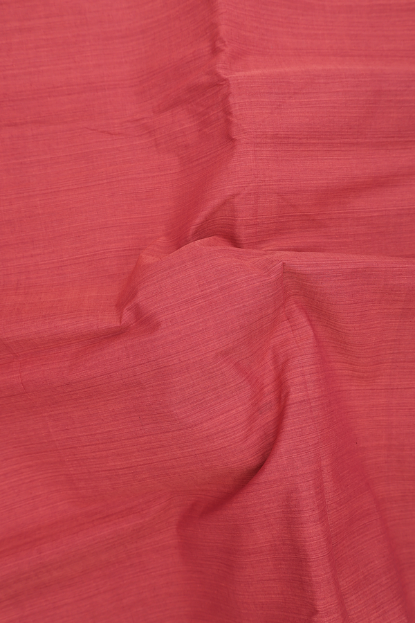 Mangalagiri Cotton Saree In Red With Contrast Border