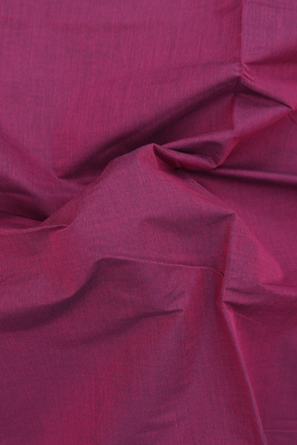 Mangalagiri Cotton Saree Plain Berry Purple With Zari Border