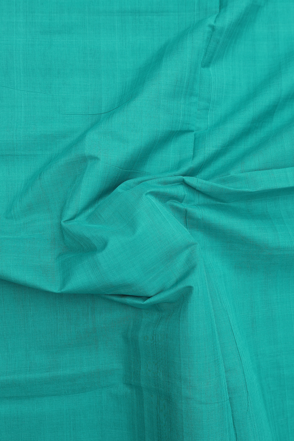 Mangalagiri Cotton Saree In Green With Contrast Border