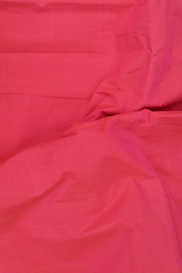 Mangalagiri Cotton Saree In Pink With Contrast Border