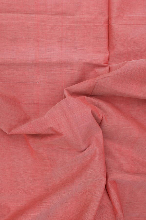 Mangalagiri Cotton Saree In Dusty Red With Contrast Border