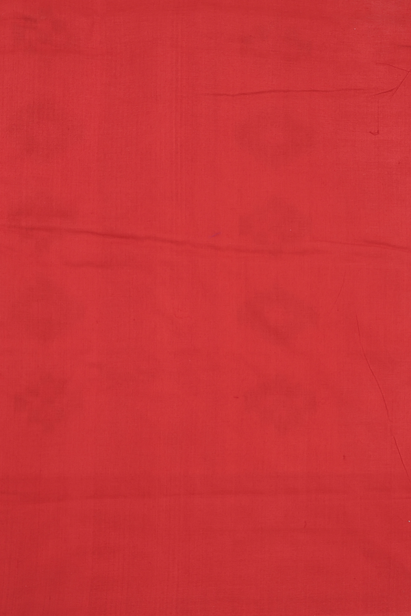 Pochampally Cotton Saree In Red And Orange With Stripes Design