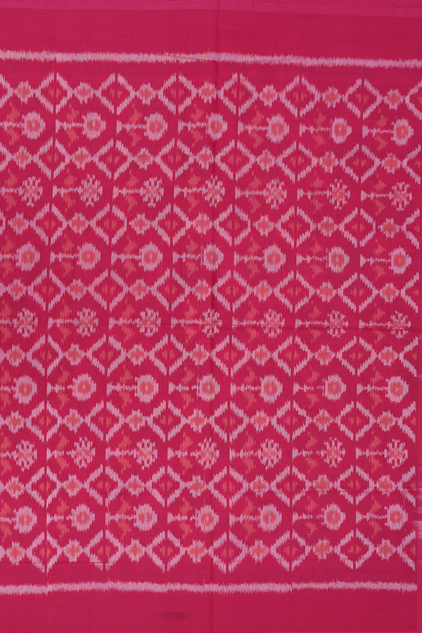 Pochampally Cotton Saree In Cream With Ikat Design