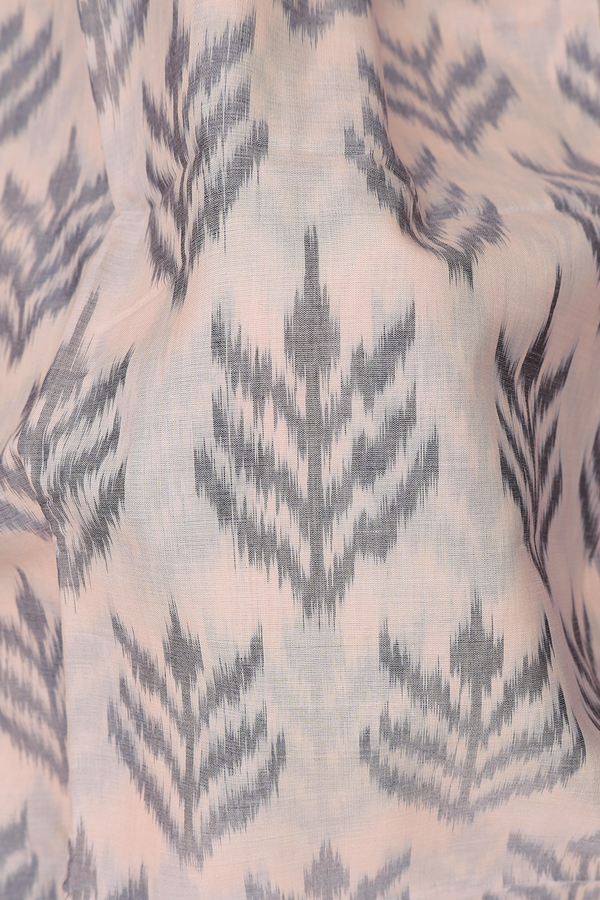 Pochampally Cotton Saree In Cream With Ikat Design