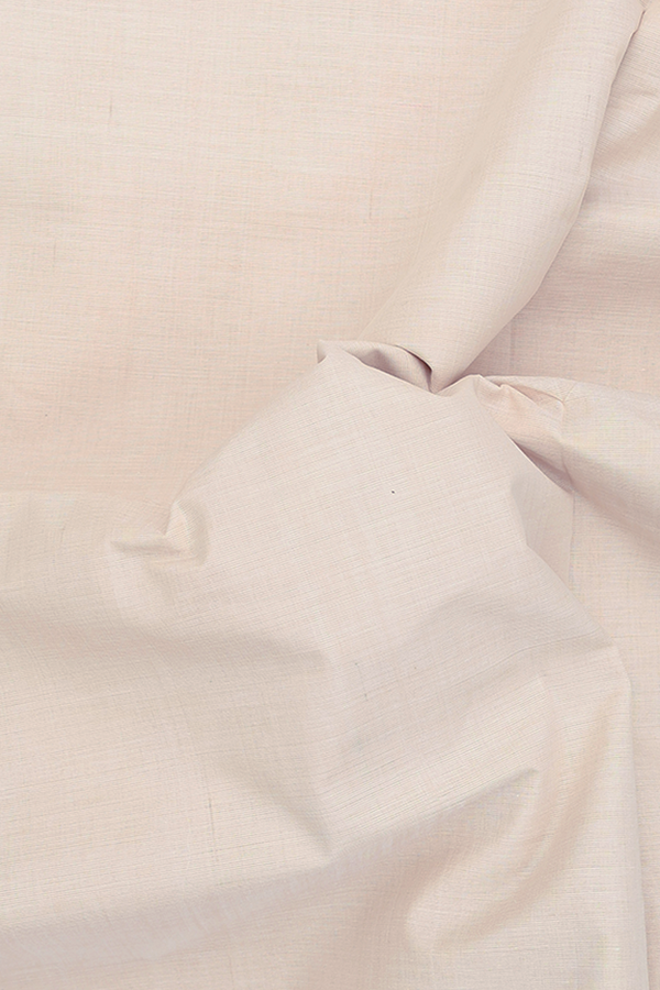 Mangalagiri Cotton Saree In Cream Color With Contrast Border