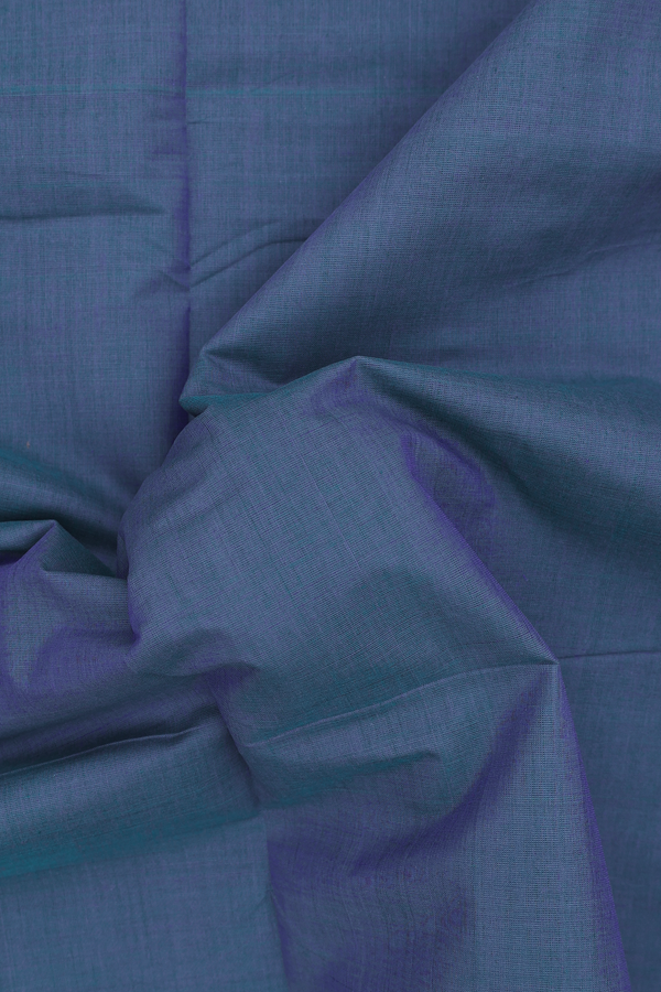 Mangalagiri Cotton Saree In Capri Blue With Zari Border