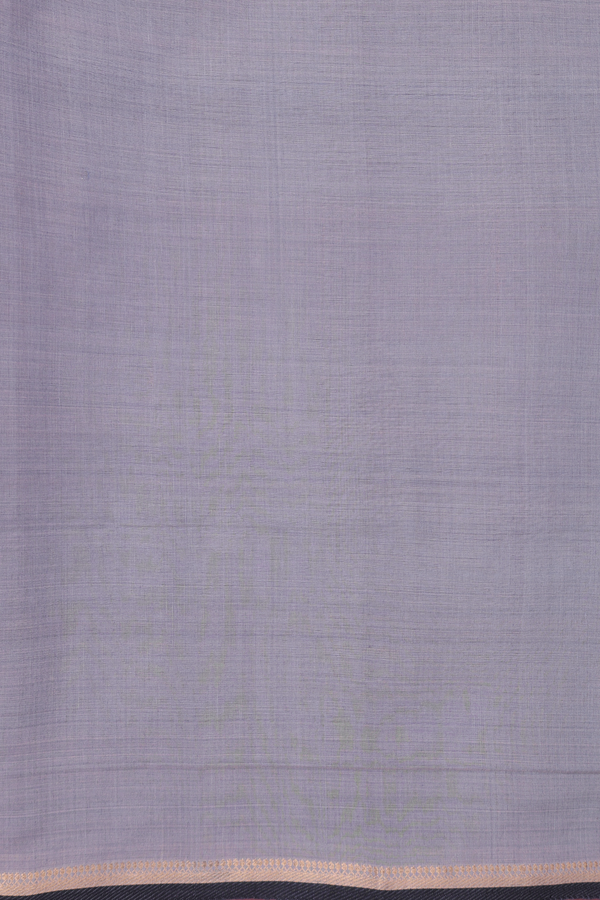 Mangalagiri Cotton Saree In Grey With Zari Border