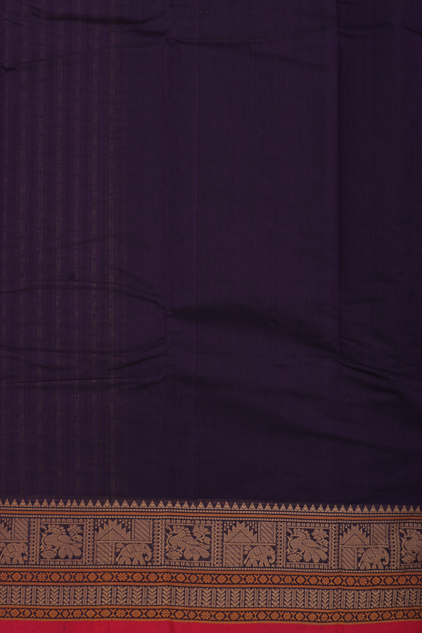 Chettinadu Cotton Saree In Purple With Checks Design