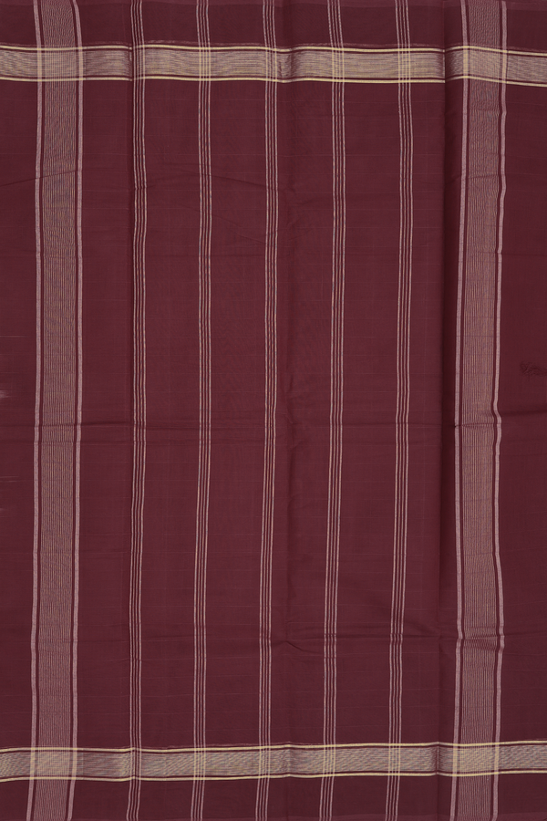 Kanchi Cotton Saree In Dusty Rose With Checks Design