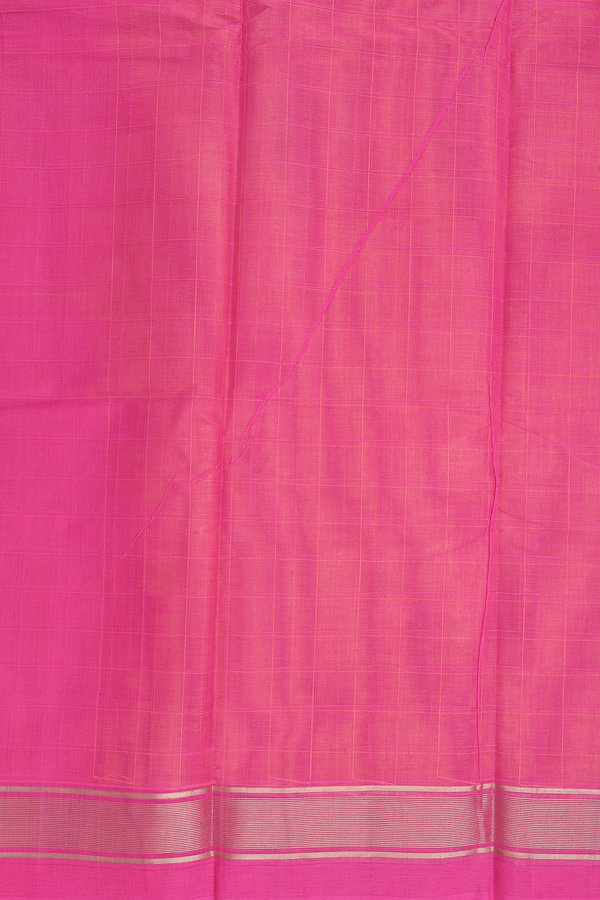 Kanchi Cotton Saree In Dual Tone With Checks Design