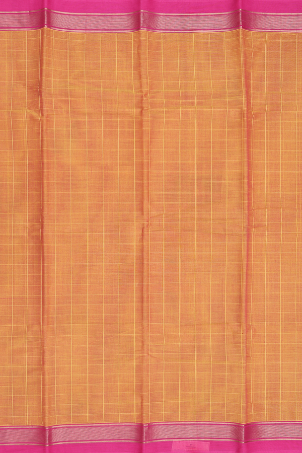 Kanchi Cotton Saree In Dual Tone With Checks Design