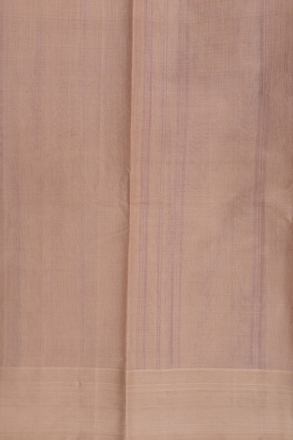 Kanchi Cotton Saree In Burgundy Red With Temple Border