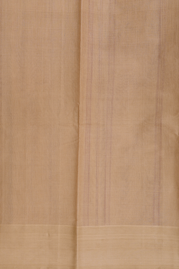 Kanchi Cotton Saree In Burgundy Red With Temple Border
