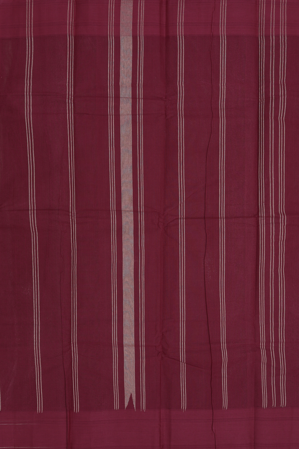 Kanchi Cotton Saree In Light Brown With Temple Border