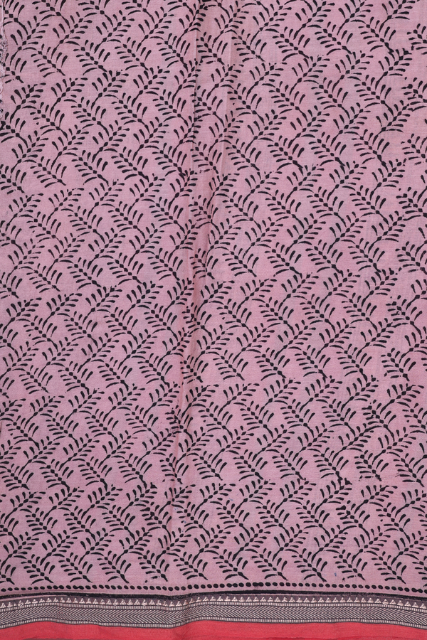 Mangalagiri Cotton Saree In Pink With Floral Printed Design