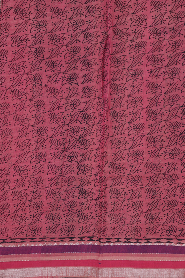 Mangalagiri Cotton Saree In Brown With Paisley Design