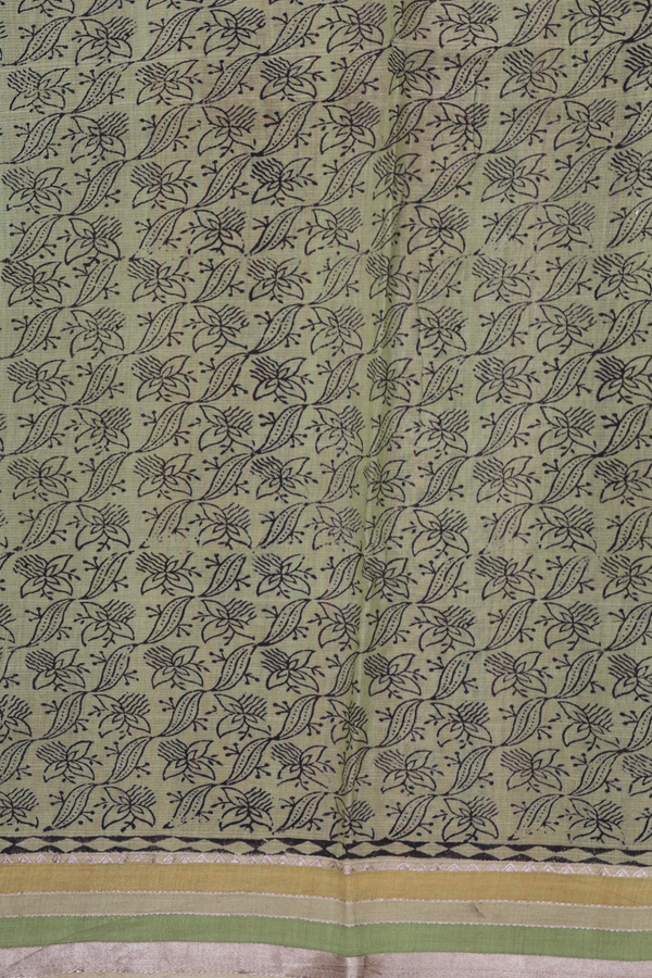 Mangalagiri Cotton Saree Brown With Paisley Printed Design