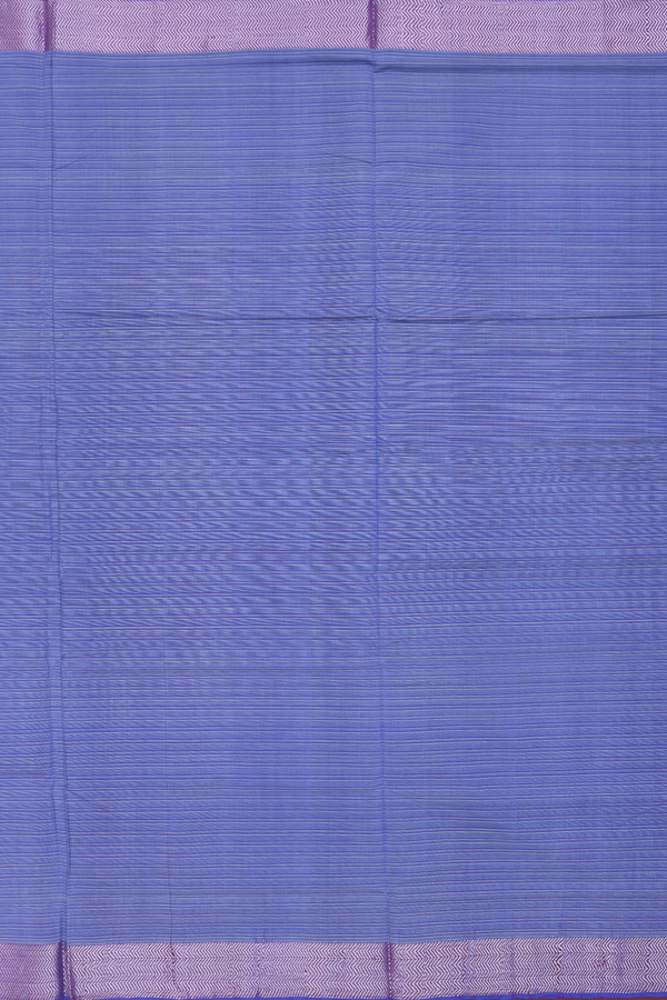 Mangalagiri Cotton Saree In Cornflower Blue With Stripes Design