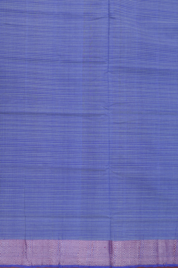 Mangalagiri Cotton Saree In Cornflower Blue With Stripes Design