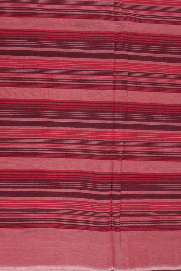 Mangalagiri Cotton Saree In Multicolor With Stripes Design