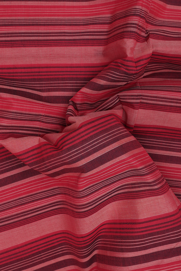 Mangalagiri Cotton Saree In Multicolor With Stripes Design