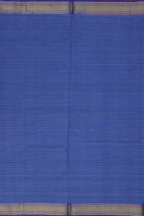 Mangalagiri Cotton Saree In Blue With Stripes Design