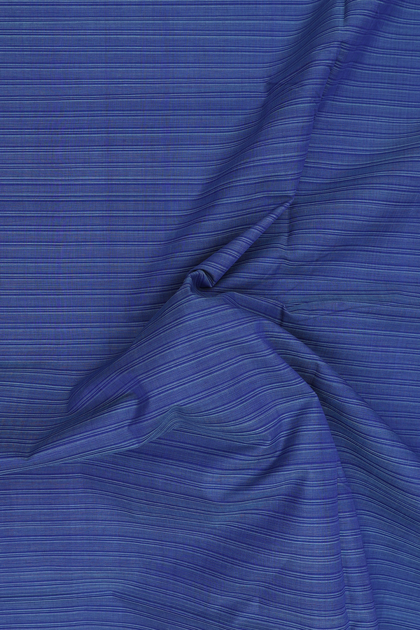 Mangalagiri Cotton Saree In Blue With Stripes Design