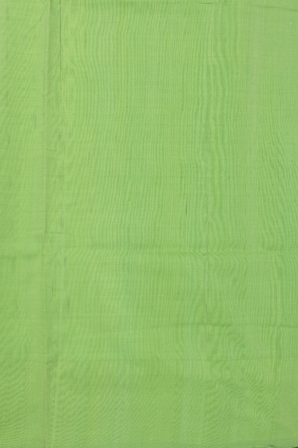 Pochampally Cotton Saree In White With Ikat Buttas