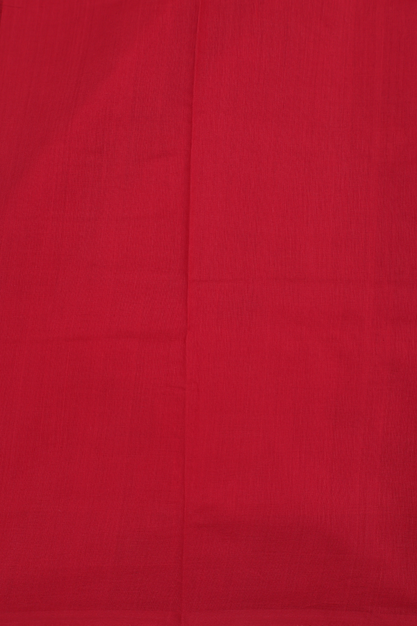 Pochampally Cotton Saree In White With Circle Design