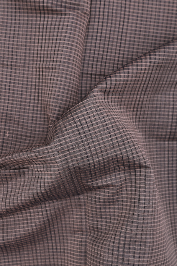 Mangalagiri Cotton Saree In Brown With Stripes Design