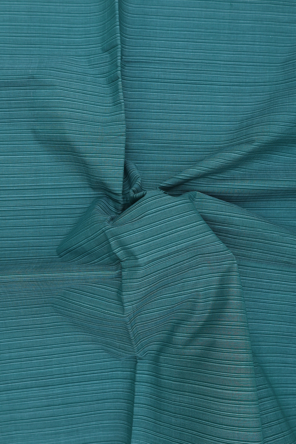 Mangalagiri Cotton Saree In Forest Green With Stripes Design