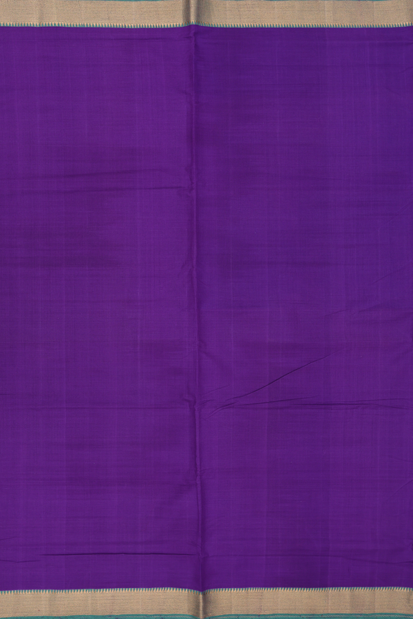 Mangalagiri Cotton Saree In Purple With Contrast Border