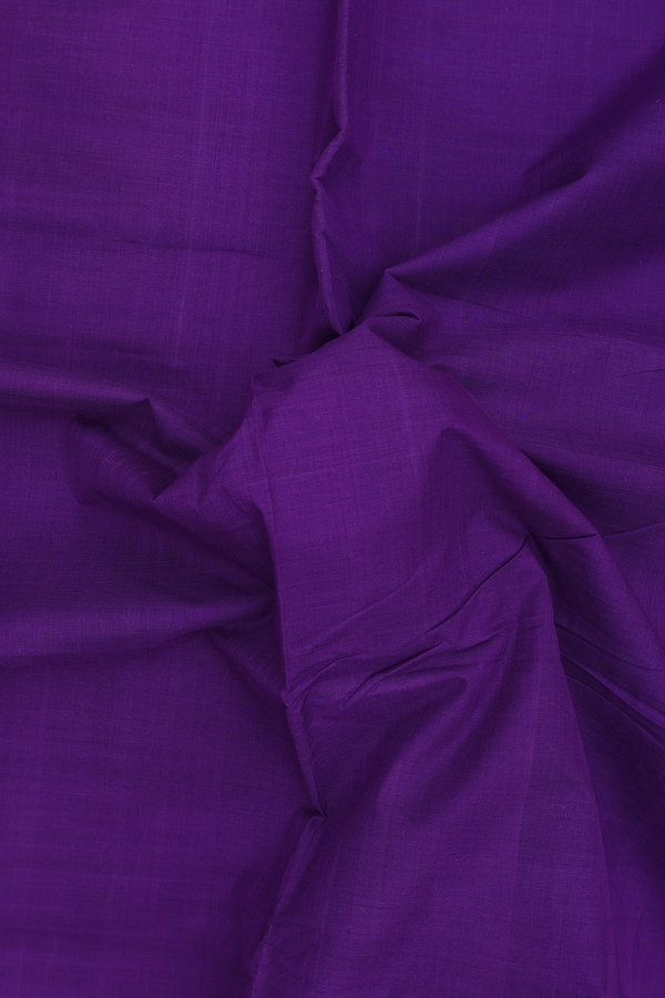 Mangalagiri Cotton Saree In Purple With Contrast Border