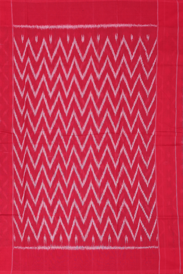 Pochampally Cotton Saree In Grey With Ogee Design
