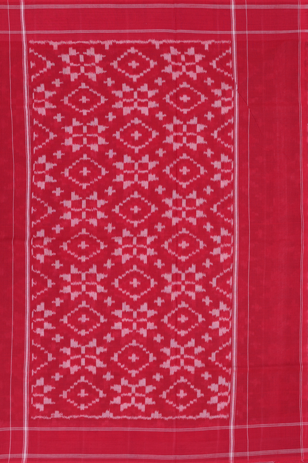 Pochampally Cotton Saree In Grey With Ikat Design