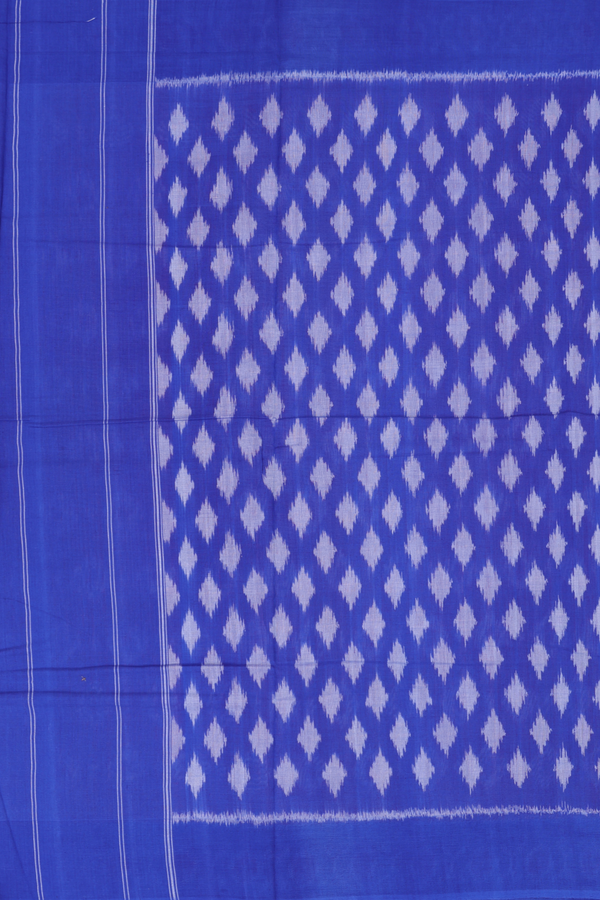 Pochampally Cotton Saree In Mulberry With Diamond Design