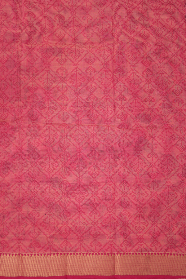 Mangalagiri Cotton Saree In Dual Tone With Floral Design